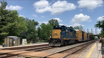 A CSX GP38-3 pulls a local past St Denis