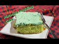 Delicious pistachio pudding cake