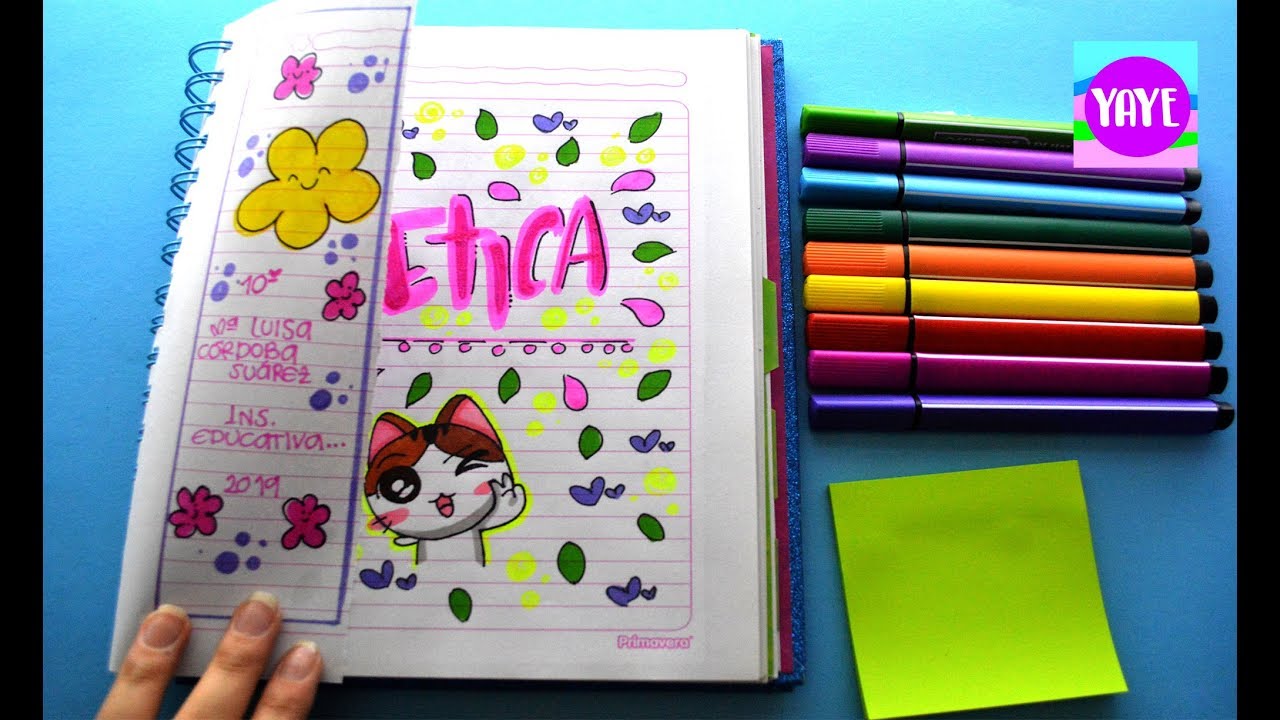 IDEAS para dibujar las portadas de los cuadernos de Ética con dibujos  bonitos y fáciles ✍ Yaye - thptnganamst.edu.vn