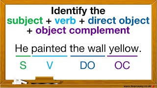 Subject + Verb + Direct object + Object complement sentence pattern quiz 🤔 | Learn with examples