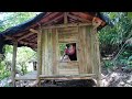 Mother and Child Life in a New Two-Story Wooden House - Finishing Wooden Walls and Windows