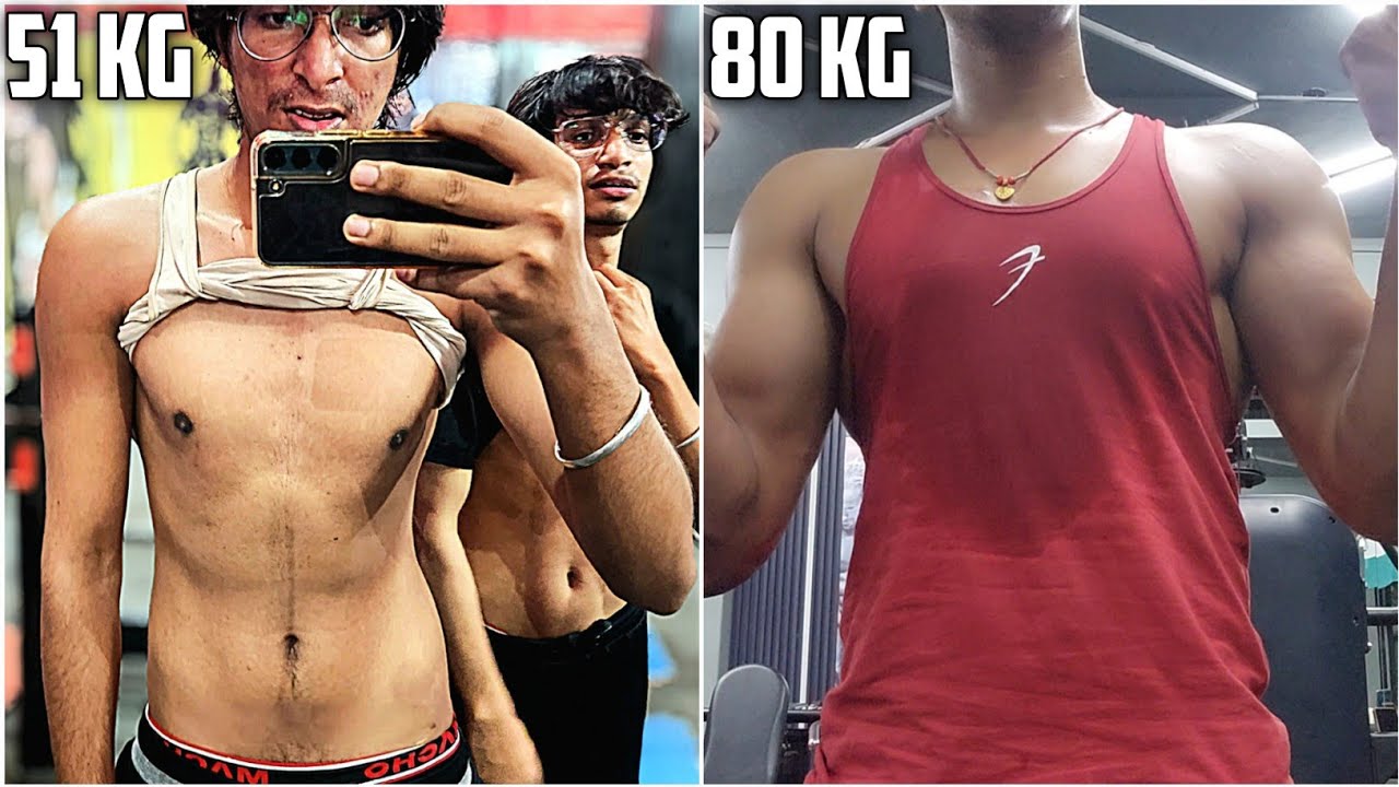 51-80kg Natural transformation | Skinny to Muscular in 6 months - YouTube