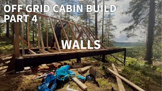 Raising the Stud Walls of the Off-Grid Cabin