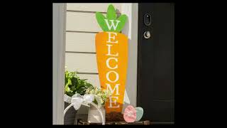 Make Your Easter Porch POP With This Amazing DIY Welcome Sign!