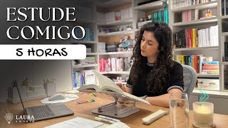 Estude comigo em TEMPO REAL (5 horas) #59 | Study with me | Laura Amorim