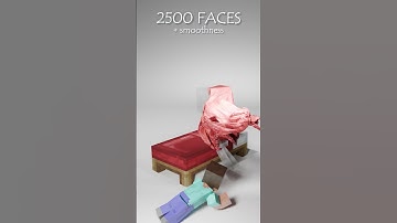 3D Minecraft Simulations #clothsimulation  #blender #asrm #3dart #animation #minecraft