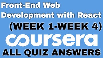 Front-End Web Development with React coursera answers |Front-End Web Development with React coursera