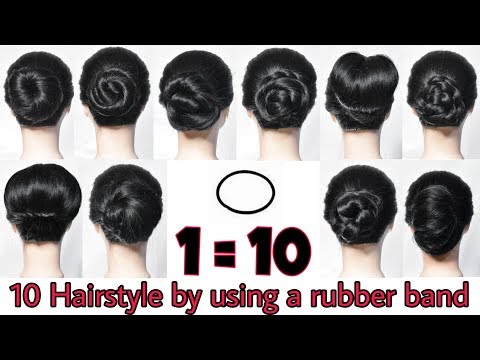 10-bun-hairstyles-with-trick-||-using-1-rubber-band-||-easy-hairstyles-||-juda-hairstyle-||-judas