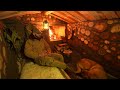 Totally secret underground high on the mountains with my dog bonny sleep warm and cozy in the cabin