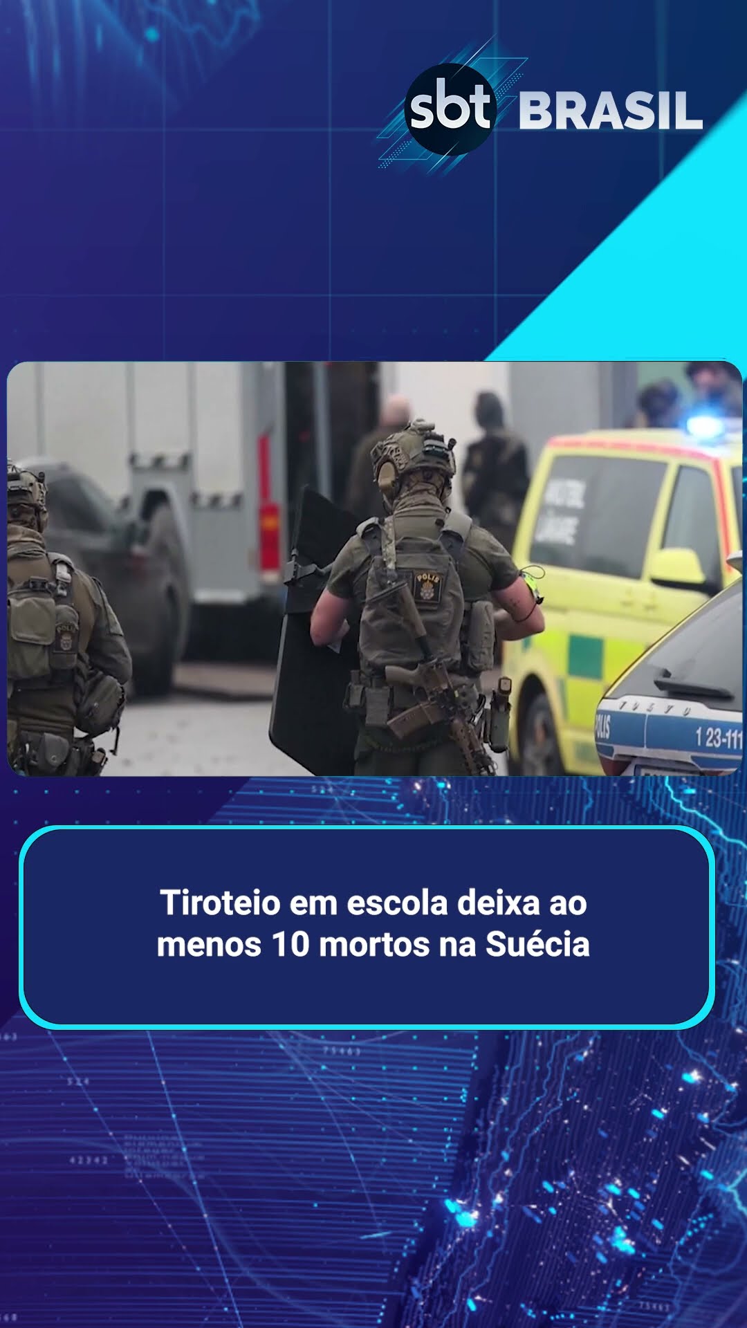 Tiroteio em escola na Suécia deixa 10 mortos, diz polícia | SBT Brasil (04/02/25)