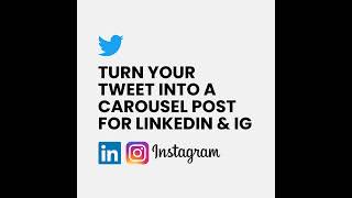 Introducing Text To Carousel - Make carousel posts for IG & LinkedIn just by typing.