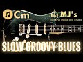 Medium Slow Groovy Blues in C minor | Guitar Backing Track