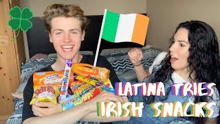 LATINA GIRLFRIEND TRIES IRISH SNACKS!!