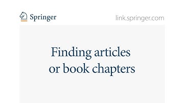 SpringerLink Tutorial 02 Finding Journal Articles or Book Chapters (Italian Subtitles)