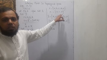 Interior of a set in topological spaces by Shahzad Ahmed. #interior #topology  #ppsc