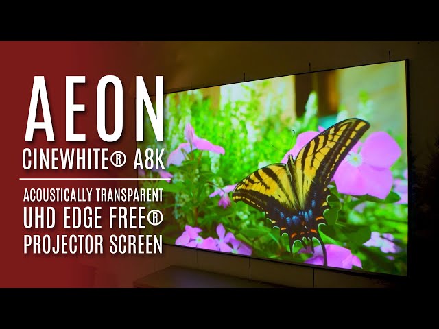 ♾️ Elite Screens Aeon CineWhite® A8K Acoustically Transparent UHD EDGE FREE® Projector Screen