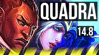 LUCIAN & Milio vs ASHE & Lulu (ADC) | Quadra, Legendary, 14/2/7 | BR Master | 14.8