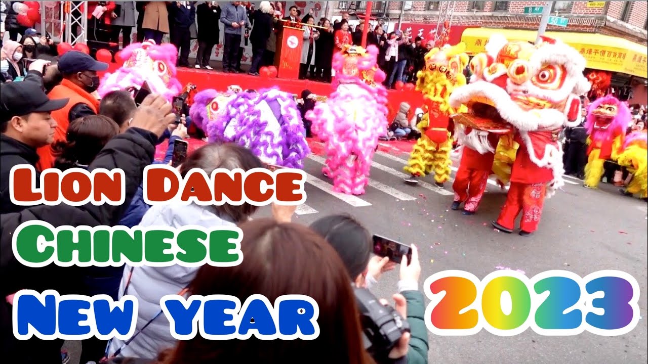 Lion Dance Chinese New year, Celebrations 2023, Brooklyn, New York