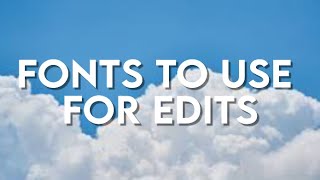 30+ FONTS TO USE FOR EDITS! :) screenshot 5