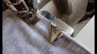 How to sew rolled edge of material - makes sewing easier ෆැබ්රික් රෝලින් වෙන එක ඒකට විසදුමක්
