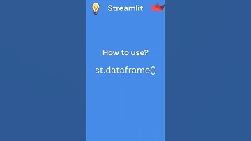 how to use streamlit dataframe  #datascience #coding