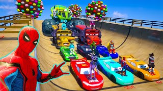 GTA V - FNAF and POPPY PLAYTIME CHAPTER 3 in the Epic New Stunt Race For MCQUEEN CARS by Trevor #123 by Spider GTA 79,589 views 1 month ago 36 minutes