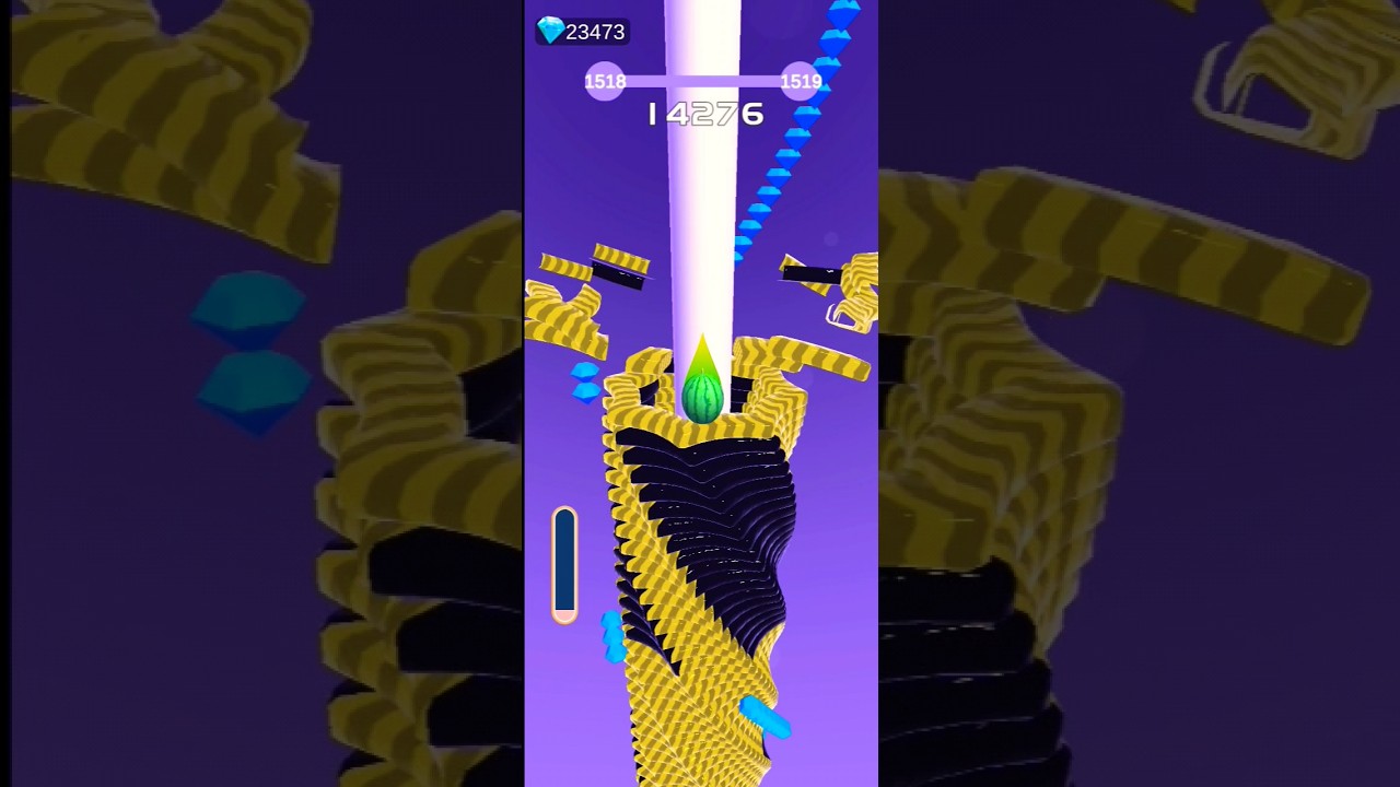 Colorful graphics with relaxing gameplay Stackball 