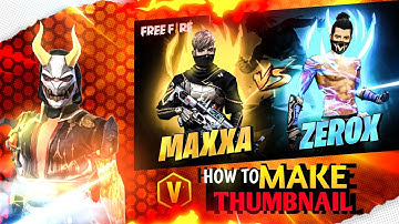 How to make thumbnail 💙 Like ZEROX FF VS MXXA|@ZeroxFF jaise thumbnail Kaise banaye
