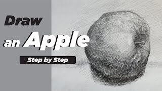 How to draw an apple | step by step how to use pencil strokes