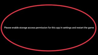 BGMI Fix Please enable storage access permission for this app in settings and restart the game