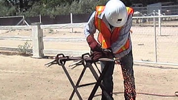 Cut steel with an oxygen acetylene torch. by Mousa Tayan