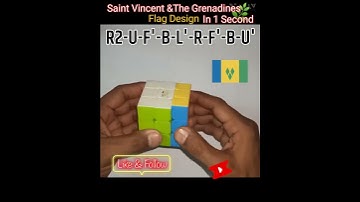 118-Saint Vincent &The Grenadines Country Flag Pattern in Rubik