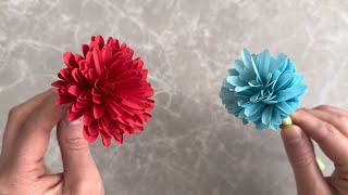DIY Paper Chrysanthemum 🩵 Easy Origami Flower Tutorial