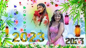 Happy New year 🥳2023 photo editing kinemaster/2023 Happy New year WhatsApp status editing Hindi