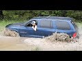 Dodge Durango Turning Hard in Deep Mud