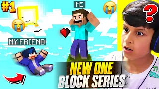 PLAYING MINECRAFT ONE BLOCK WITH MY NOOB FRIEND😂#1