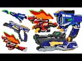 Miniforce V-rangers V shark double gun, V dino axe, V leo sword! Transform! Combine! | DuDuPopTOY