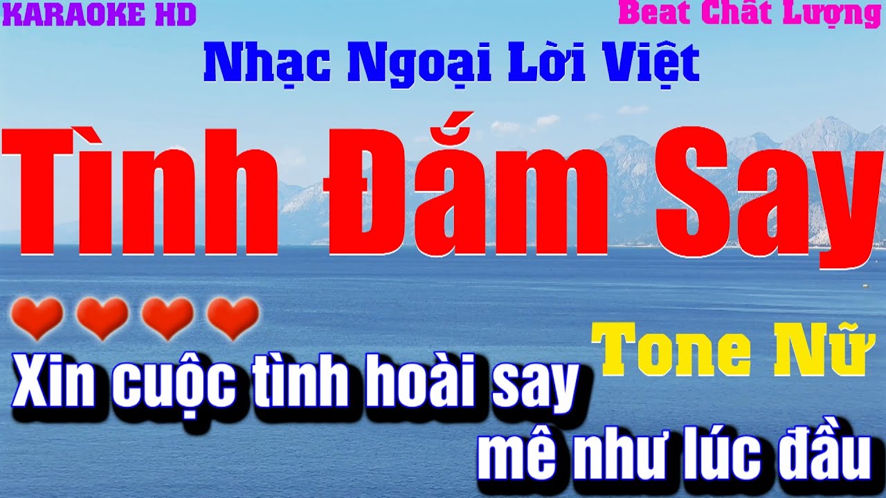 Karaoke Tình Đắm Say (ModernTalking) l Tone Nữ l Beat phối mới Âm thanh ra chất lượng,cực hay,dễ hát