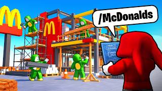 JJ Used Mikey Clones to Build a Giant McDonald's! ππβ¨ Build Anything With Clones in Roblox - Maizen