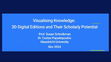 Visualising Knowledge: 3D Digital Editions and Their Scholarly Potential