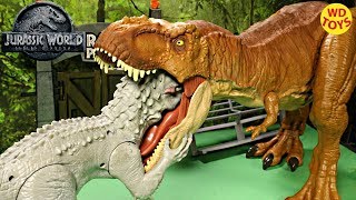 جديد العصر الجوراسي العالم سوبر هائلة الديناصور Unboxing تي ريكس المملكة الساقطة ماتيل مقابل هاسبرو screenshot 4