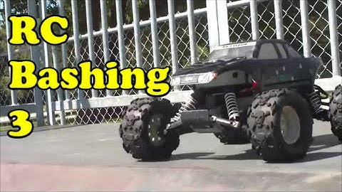 RC CAR BASHING 3!!! Backflipping The ENTIRE Skatepark with Javier Vargas!