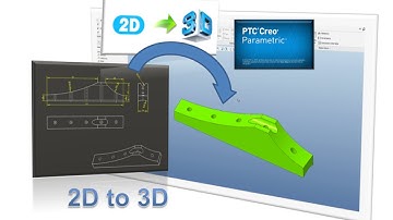 Creo 3.0 Tutorial: How to convert 2D drawing to 3D model