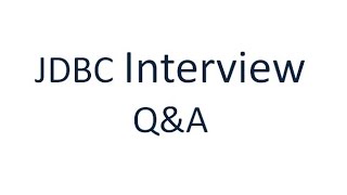 JDBC Interview questions and answers with examples screenshot 5