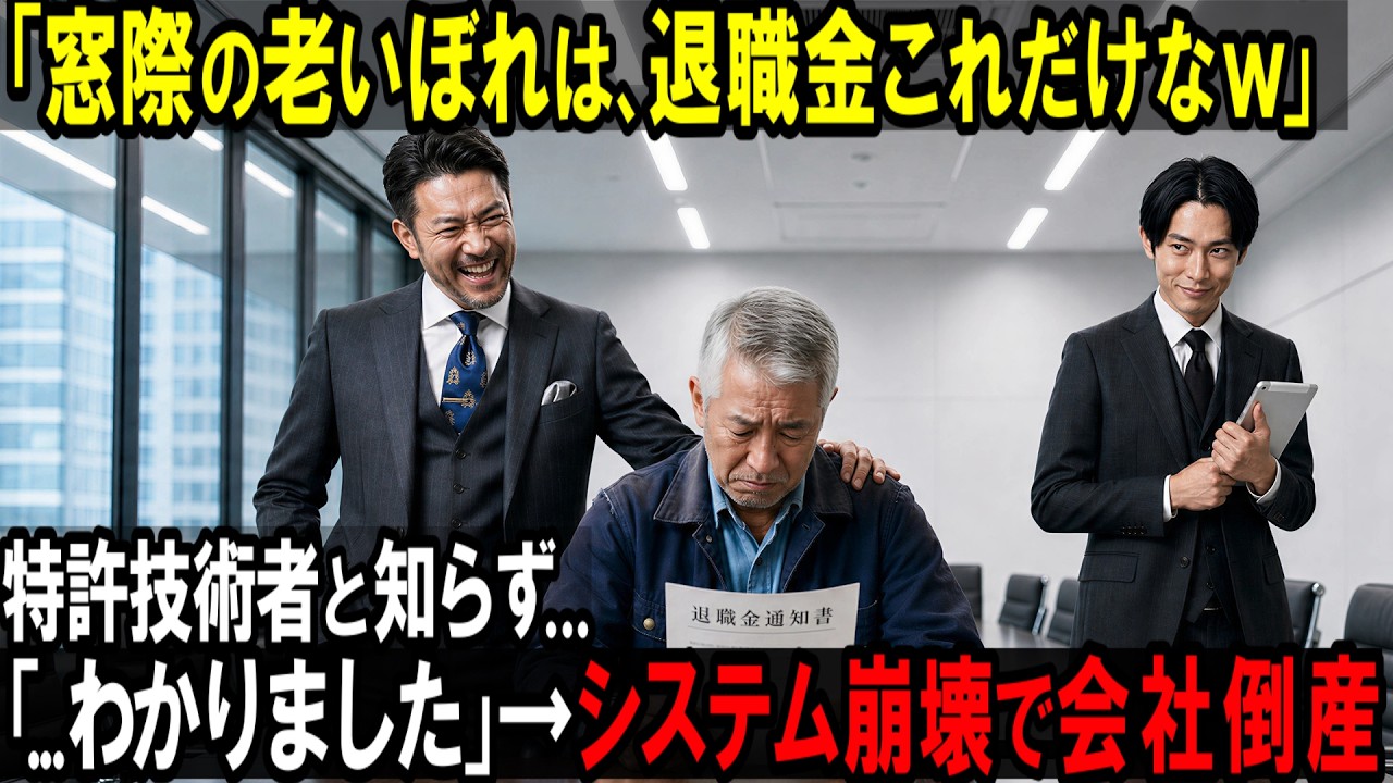 「窓際の老いぼれは退職、これだけだ」――新社長は会議室でそう言い放ち、63歳の私に退職金480万円を突きつけた。41年間、会社の心臓部システム“ユニコーンコア”を守り続けた私に。「前例がないとは言わせない」と、彼らは笑った。私は静かに「承知しました」とだけ答え、その場を辞した。だが彼らは知らない。私が引き継ぎ書を紙で書いた理由も、内ポケットの革の手帳に込めた思いも。弟子の桐生にだけは、私はこ...