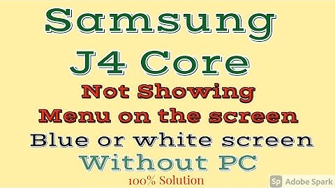 Samsung J4 Core not Lighting.Not showing Menu on the screen.Black or blue  screen.without PC
