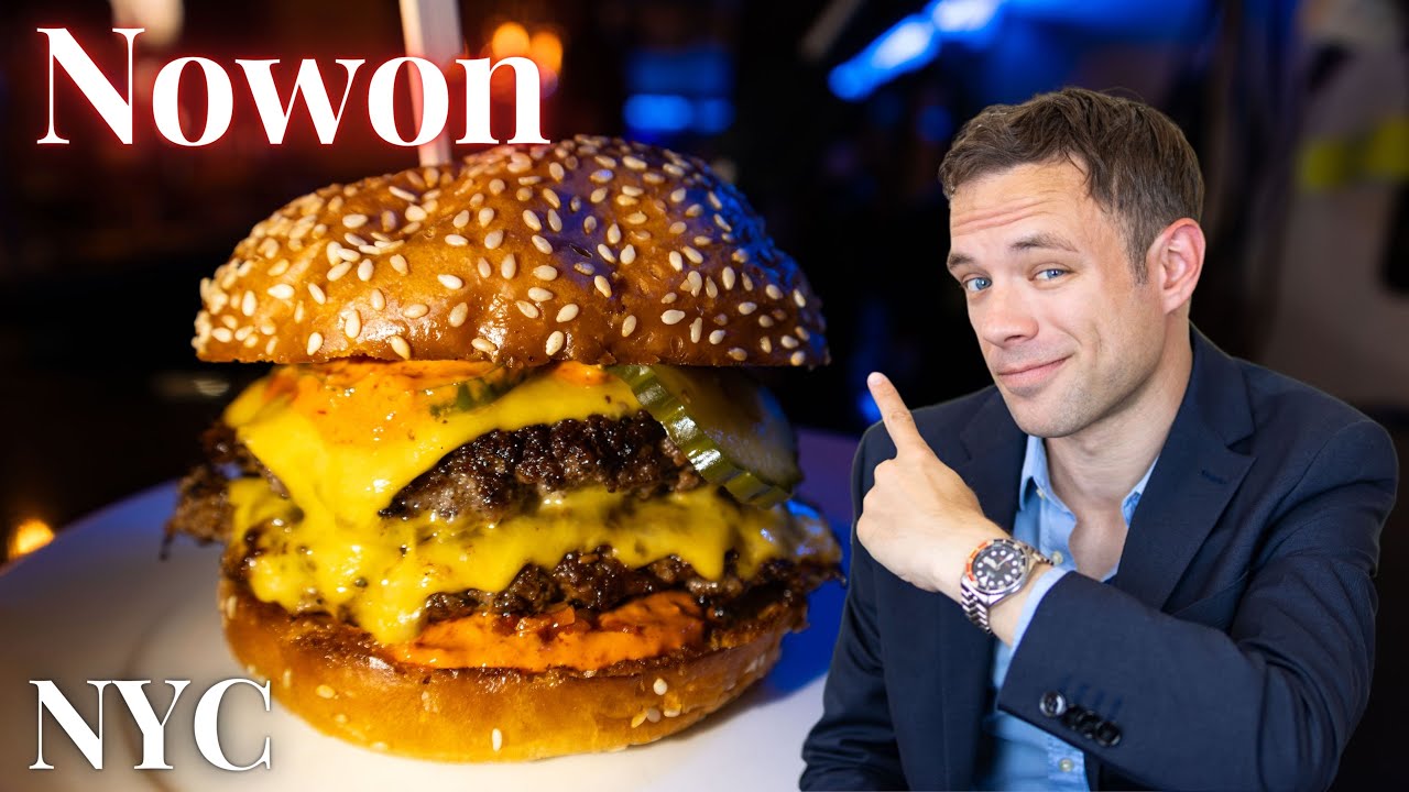 Eating the Legendary Burger at Nowon. One of the Best Burgers in NYC