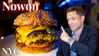 Eating the Legendary Burger at Nowon. One of the Best Burgers in NYC