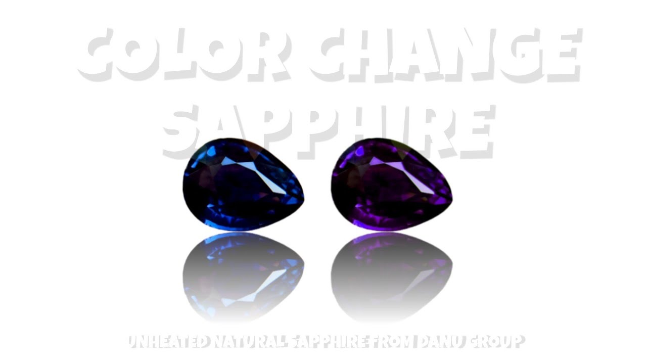 Ceylon Natural Color Change Sapphire change color from Blue To Violet (pear shape)