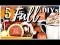 FALL COFFEE BAR DECOR DIYs 2020 | 5 DIY FALL DECOR FAKE COFFEE DRINKS & TREATS | MUG TOPPER DIY